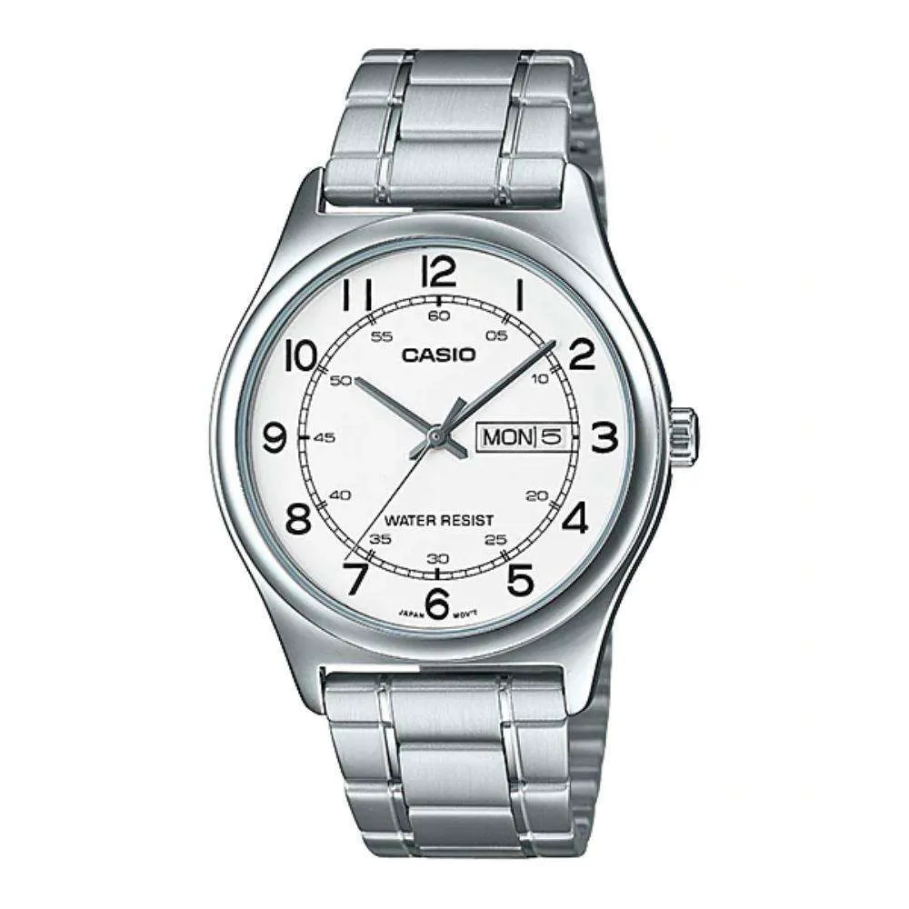 Casio MTP-V006D-7B2 Silver Stainless Watch for Men Affordable casual watches Sporty casual watches Affordable luxury casual watches