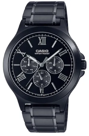 Casio MTP-V300B-1A Black Stainless Steel Watch for Men Affordable casual watches Sporty casual watches Affordable luxury casual watches