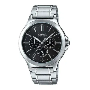 Casio MTP-V300D-1A Silver Stainless Watch for Men Affordable casual watches Sporty casual watches Affordable luxury casual watches
