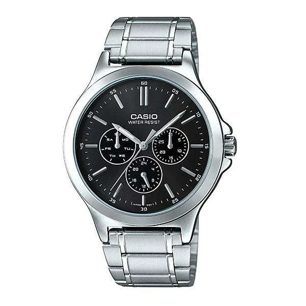 Casio MTP-V300D-1A Silver Stainless Watch for Men Affordable casual watches Sporty casual watches Affordable luxury casual watches