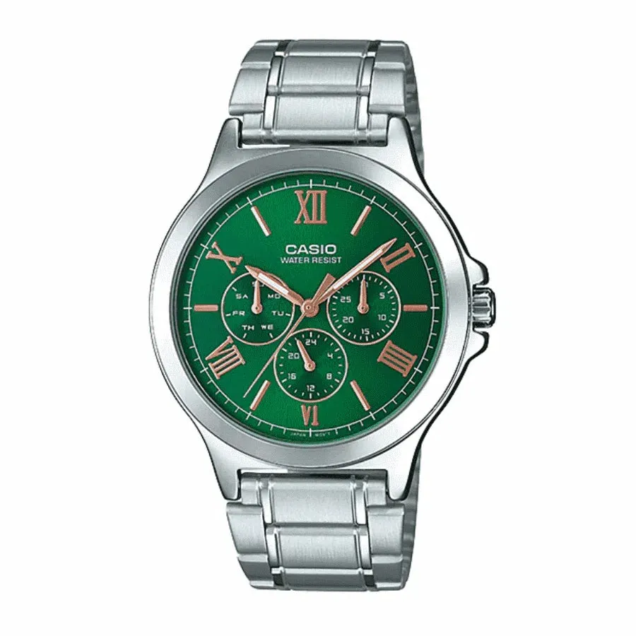 Casio MTP-V300D-3A Silver Stainless Watch for Men Affordable casual watches Sporty casual watches Affordable luxury casual watches