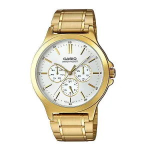 Casio MTP-V300G-7A Gold Stainless Watch for Men Affordable casual watches Sporty casual watches Affordable luxury casual watches