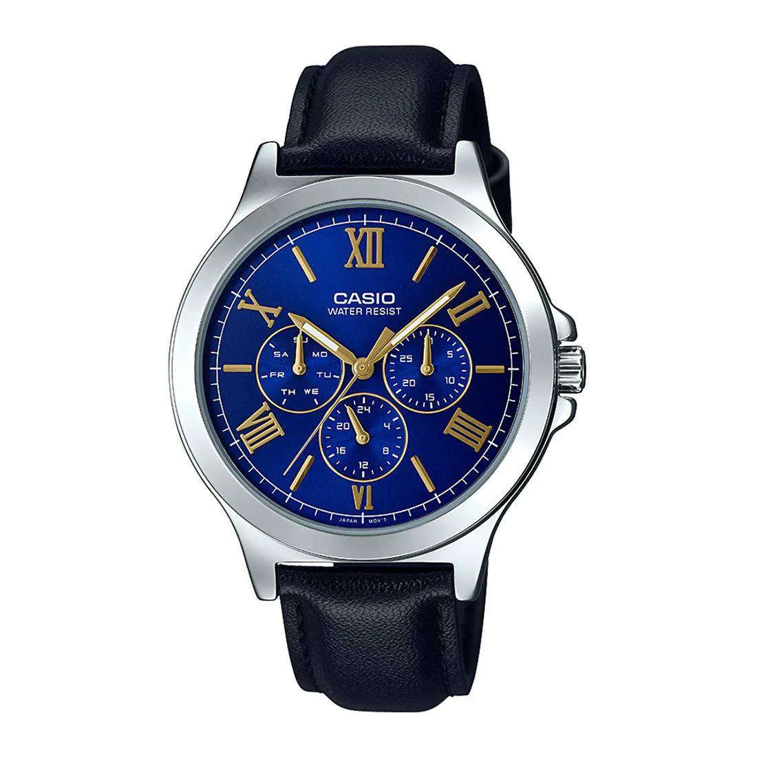 Casio MTP-V300L-2A Leather Strap Watch for Men Affordable casual watches Sporty casual watches Affordable luxury casual watches
