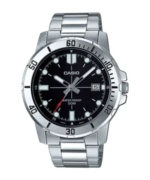 Casio MTP-VD01D-1EVUDF Silver Stainless Watch for Men Affordable casual watches Sporty casual watches Affordable luxury casual watches