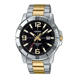 Casio MTP-VD01SG-1B Two-Toned Stainless Watch for Men Affordable casual watches Sporty casual watches Affordable luxury casual watches