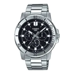 Casio MTP-VD300D-1E Silver Stainless Watch Affordable casual watches Sporty casual watches Affordable luxury casual watches