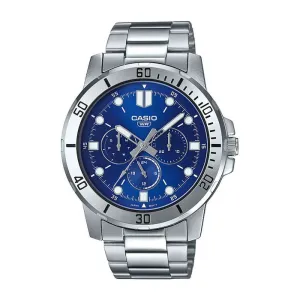 Casio MTP-VD300D-2E Silver Stainless Watch Affordable casual watches Sporty casual watches Affordable luxury casual watches