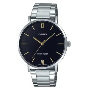 Casio MTP-VT01D-1B Silver Stainless Watch for Men Affordable casual watches Sporty casual watches Affordable luxury casual watches