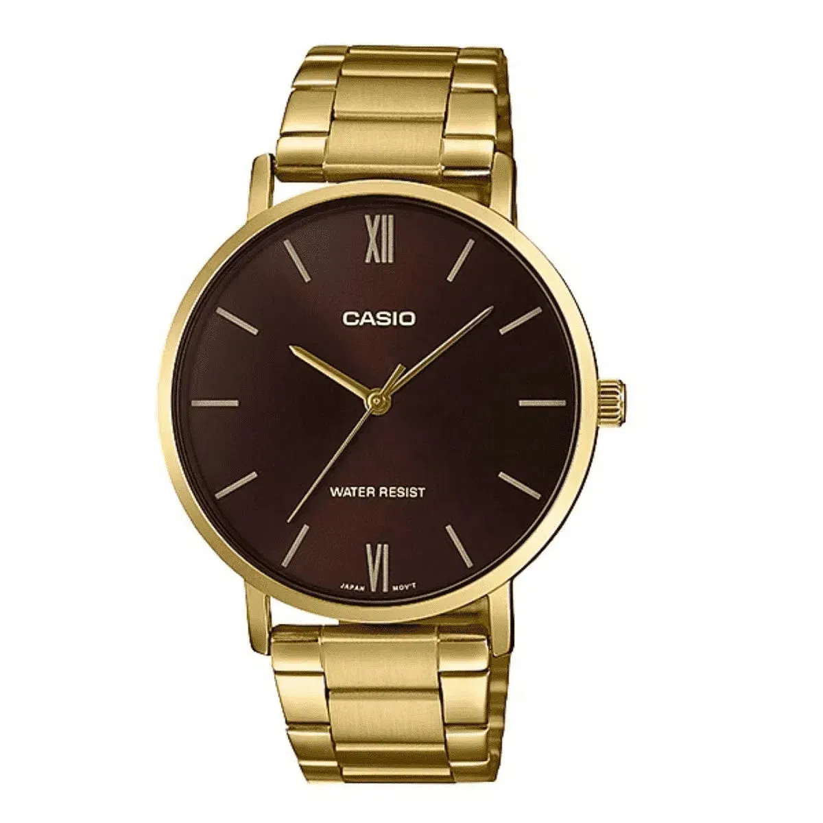 Casio MTP-VT01G-5B Gold Stainless Watch for Men Affordable casual watches Sporty casual watches Affordable luxury casual watches