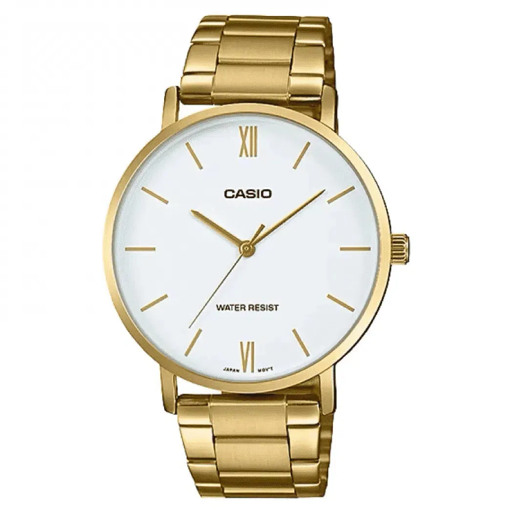Casio MTP-VT01G-7B Gold Stainless Watch for Men Affordable casual watches Sporty casual watches Affordable luxury casual watches