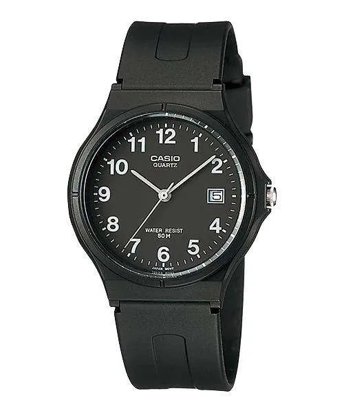 Casio MW-59-1BVDF Black Resin Strap Watch for Men Affordable casual watches Sporty casual watches Affordable luxury casual watches