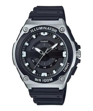 Casio MWC-100H-1AVDF Black Rubber Strap Watch for Men Affordable casual watches Sporty casual watches Affordable luxury casual watches