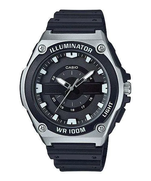 Casio MWC-100H-1AVDF Black Rubber Strap Watch for Men Affordable casual watches Sporty casual watches Affordable luxury casual watches