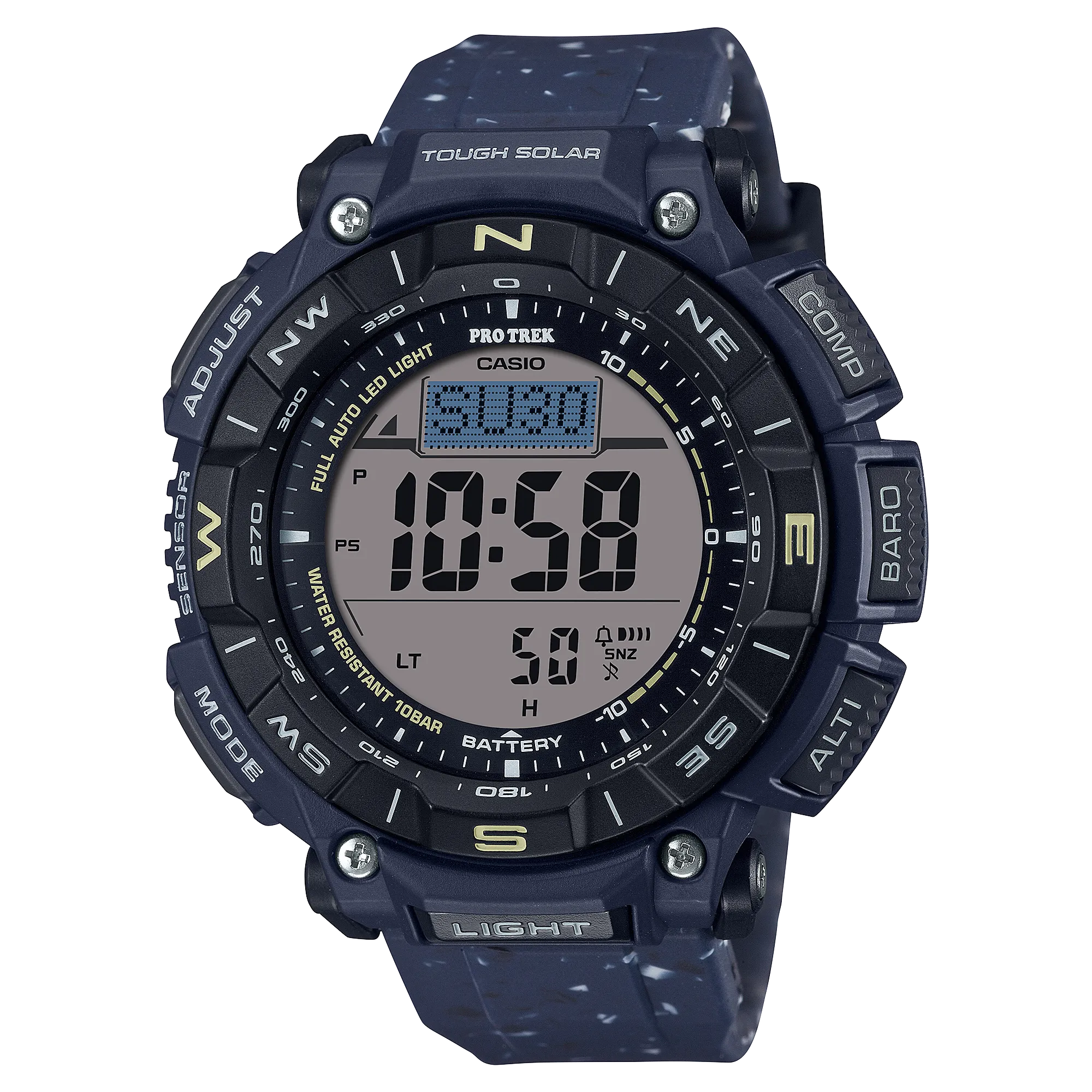 Casio PRO TREK Explorer Edition with Dual-Layer LCD and Reused Resin Band PRG340SC-2D 