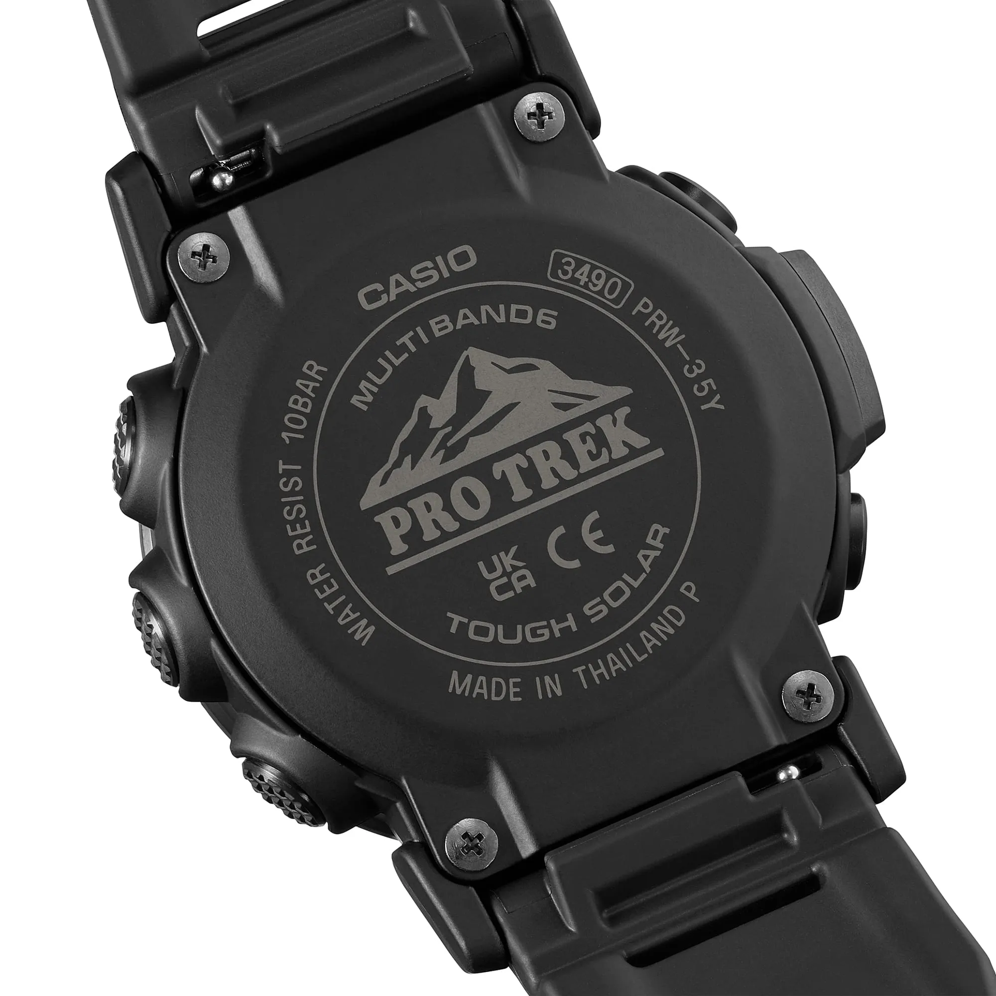 Casio Pro Trek Tough Solar Black Resin Band Watch PRW35Y-1B