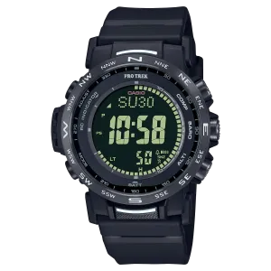 Casio Pro Trek Tough Solar Black Resin Band Watch PRW35Y-1B 