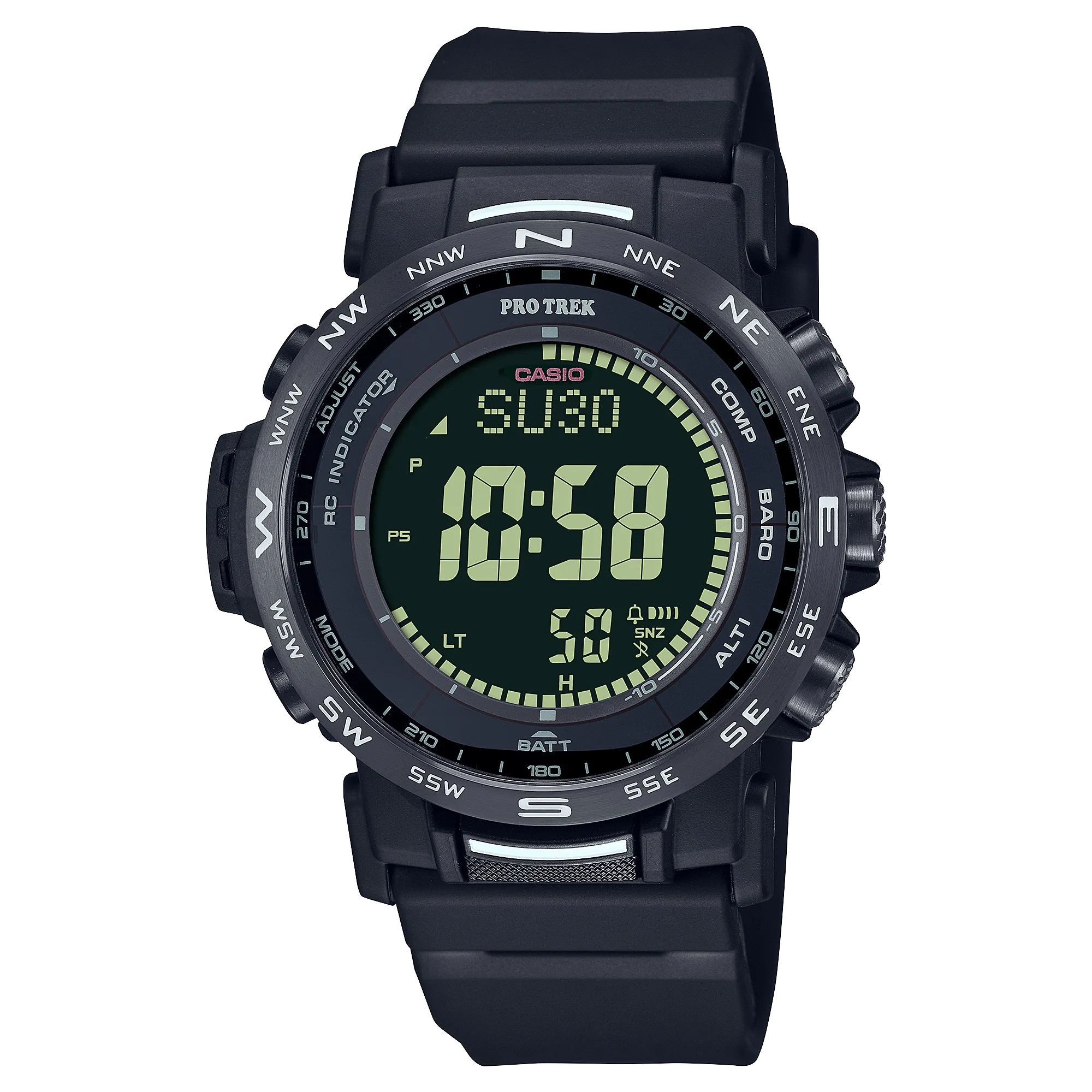 Casio Pro Trek Tough Solar Black Resin Band Watch PRW35Y-1B 