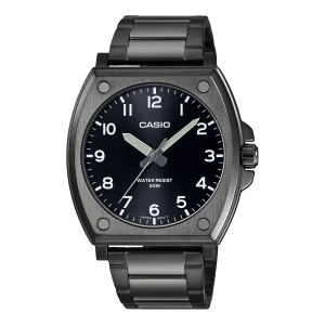 Casio Standard Analogue Black Dial Stainless Steel Watch MTPE730B-1A 