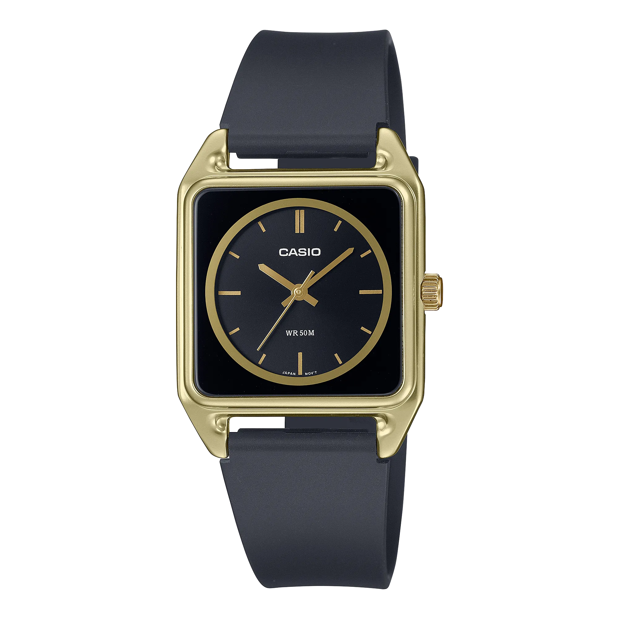 Casio Standard Analogue Black Resin Band Watch MTPB170-1E 