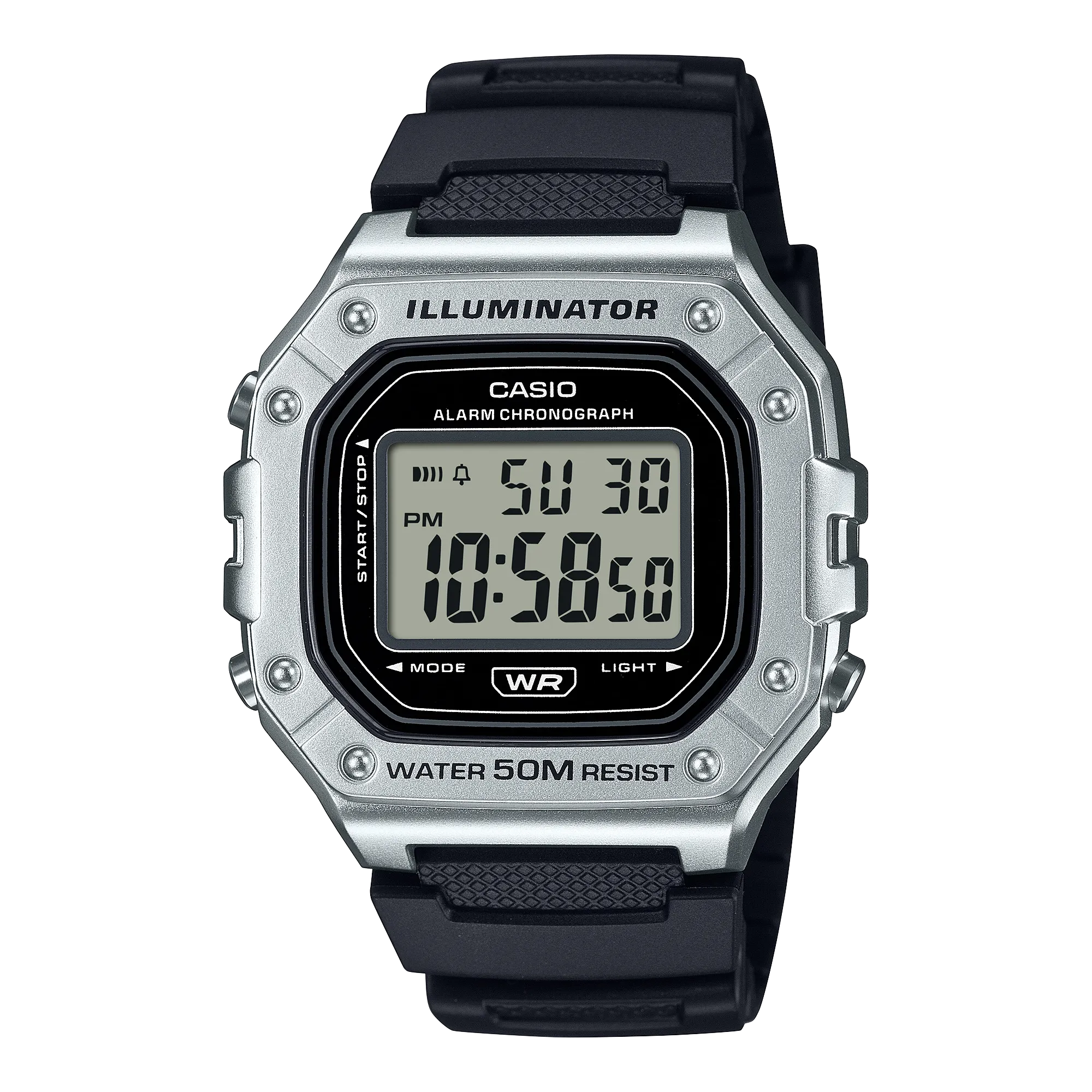 Casio Standard Black Resin Band Watch W218HM-7A 