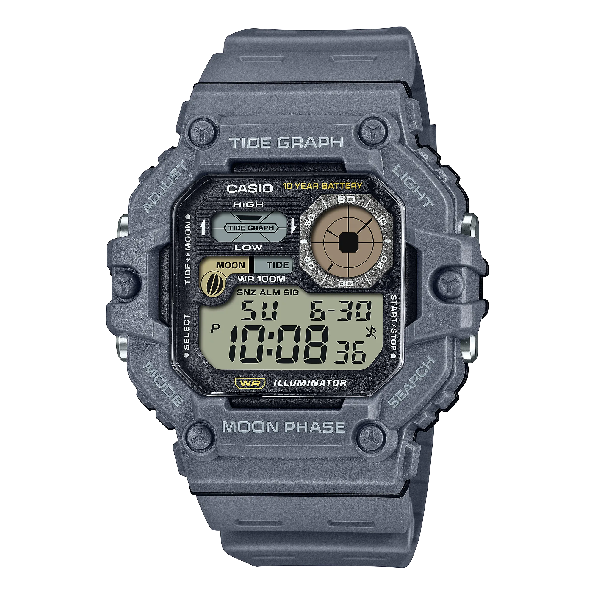 Casio Standard Grey Resin Band Grey Dial Watch WS1700H-8A 