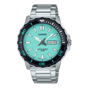 Casio Standard Silver Stainless Steel Blue Dial Watch MTD125D-2A2 