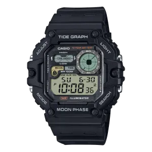 Casio Timeless Black Resin Band Watch with Precision Timekeeping WS1700H-1A 