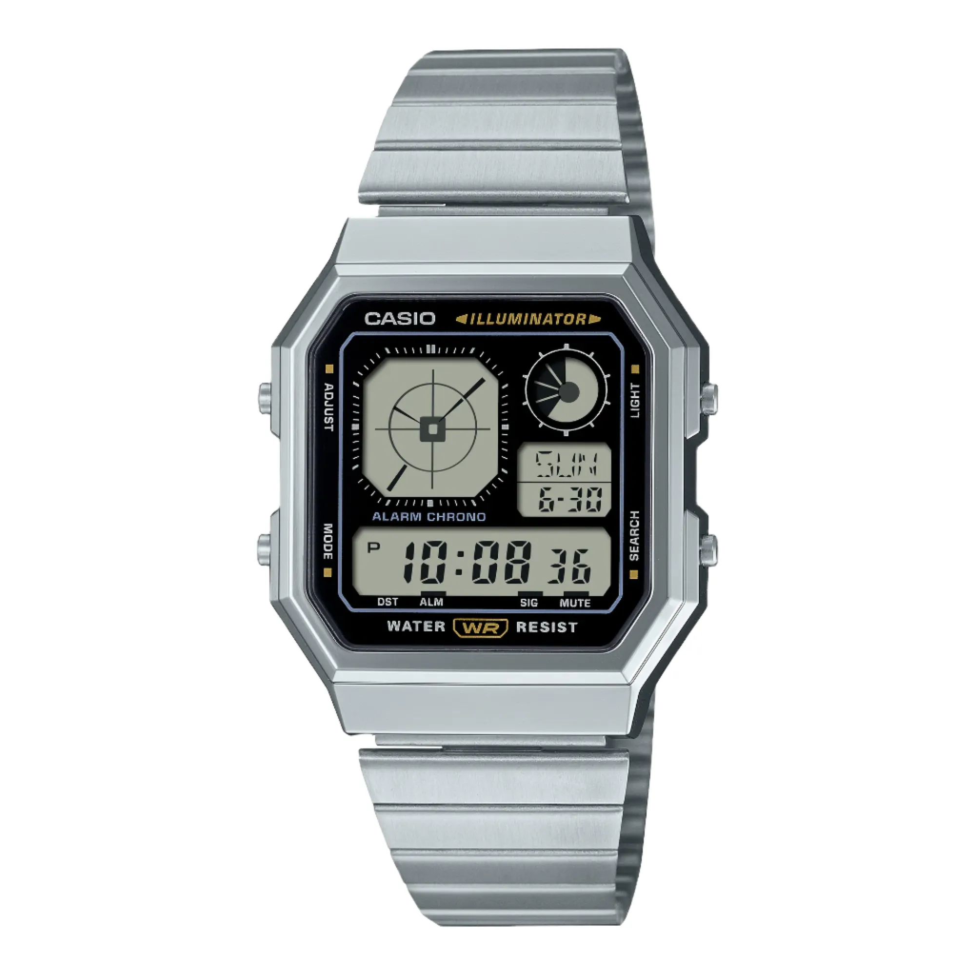 Casio Vintage Analog Display Stainless Steel Watch A130WE-1A 
