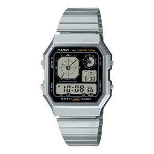 Casio Vintage Analog Display Stainless Steel Watch A130WE-1A 