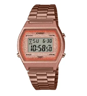Casio Vintage B640WCG-5DF Rose Gold Stainless Strap Watch for Men and Women Affordable casual watches Sporty casual watches Affordable luxury casual watches