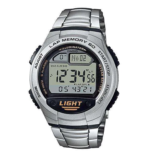 Casio W-734D-1AVDF Silver Stainless Watch for Men Affordable casual watches Sporty casual watches Affordable luxury casual watches