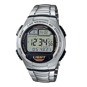 Casio W-734D-1AVDF Silver Stainless Watch for Men Affordable casual watches Sporty casual watches Affordable luxury casual watches