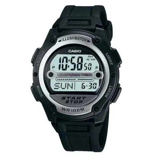 Casio W-756-1AVDF Black Resin Watch for Men and Women Affordable casual watches Sporty casual watches Affordable luxury casual watches