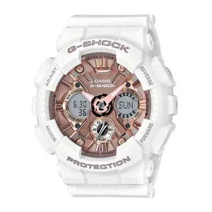 Casio Women's Ana-Digi Watch - G-Shock Rose Gold Dial Dive | GMAS120MF-7A2 Luxury Quartz Watch Quartz Watch Sale