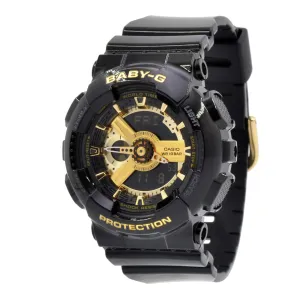 Casio Women's World Time Watch - Baby-G Black & Gold Ana-Digital Dial | BA110-1A Luxury Quartz Watch Quartz Watch Sale