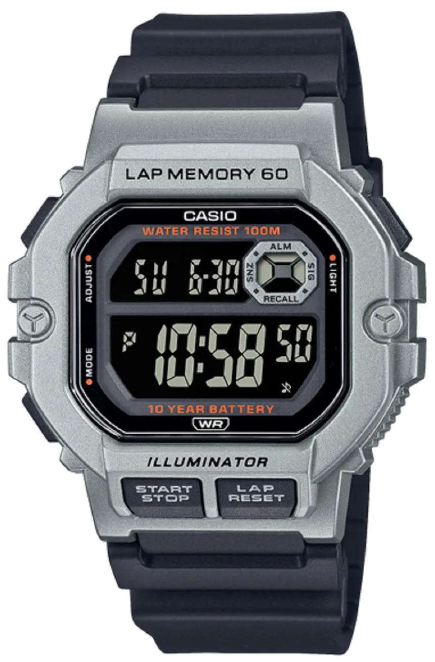 Casio WS-1400H-1B Black Resin Strap Watch for Men Affordable casual watches Sporty casual watches Affordable luxury casual watches