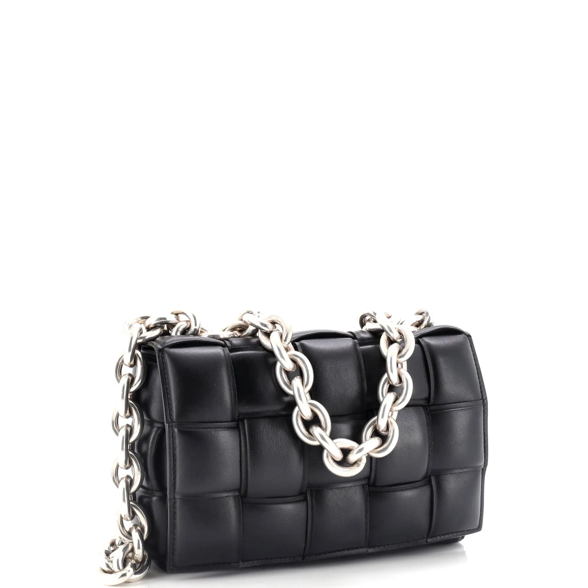 Cassette Chain Crossbody Bag Padded Maxi Intrecciato Leather anti-theft crossbody bags sale