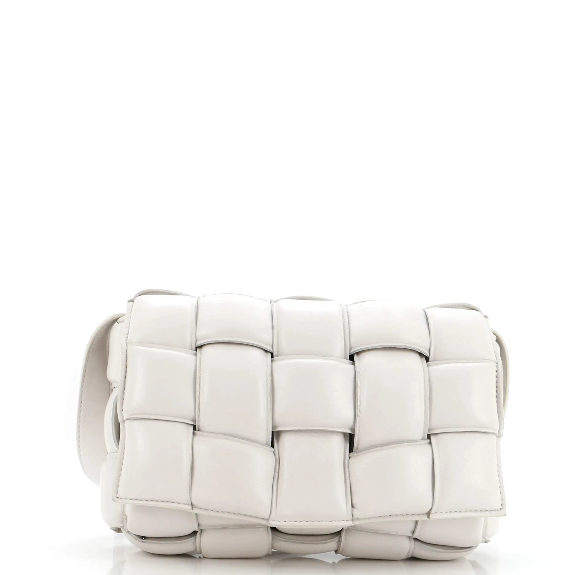 Cassette Crossbody Bag Padded Maxi Intrecciato Leather Small