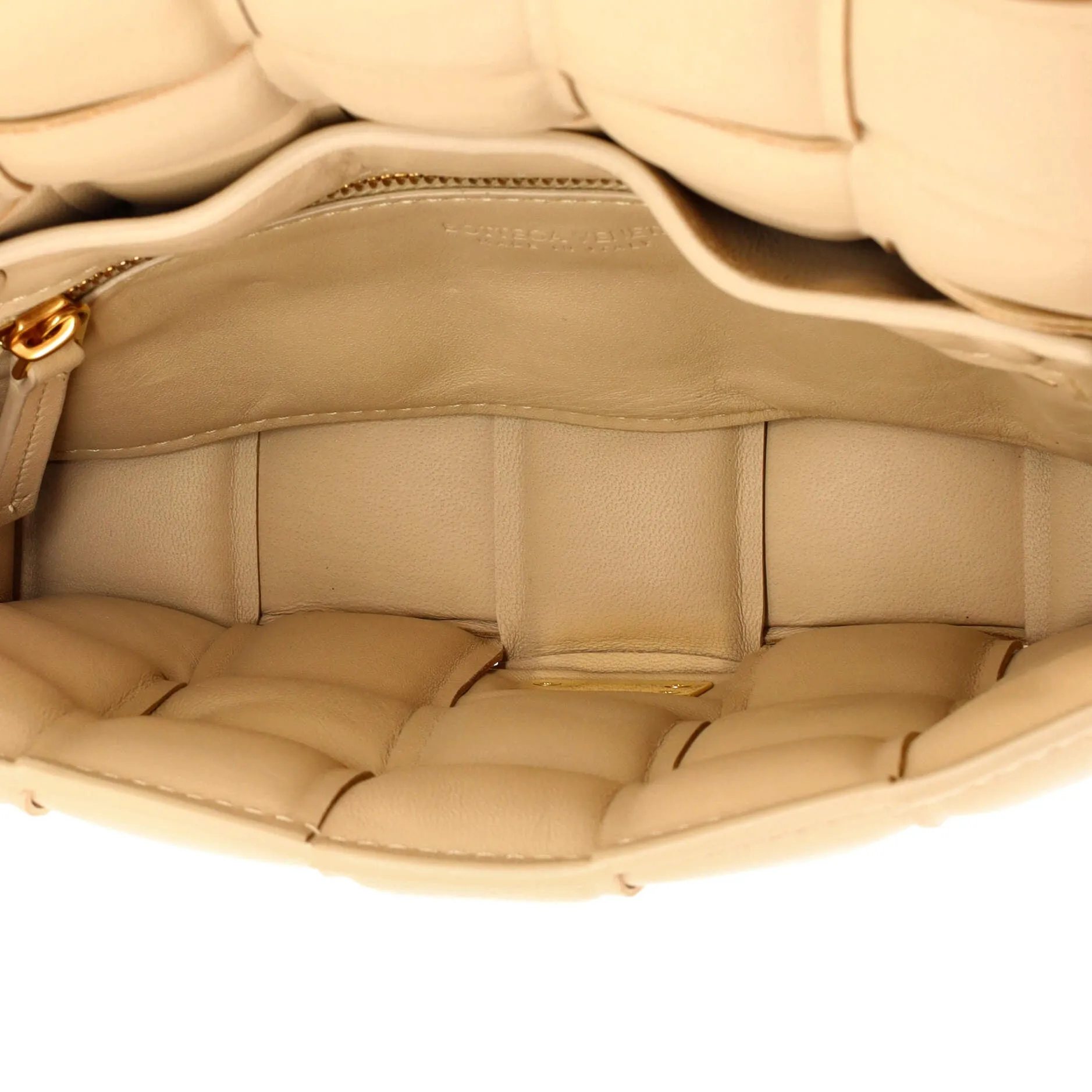 Cassette Crossbody Bag Padded Maxi Intrecciato Leather Small