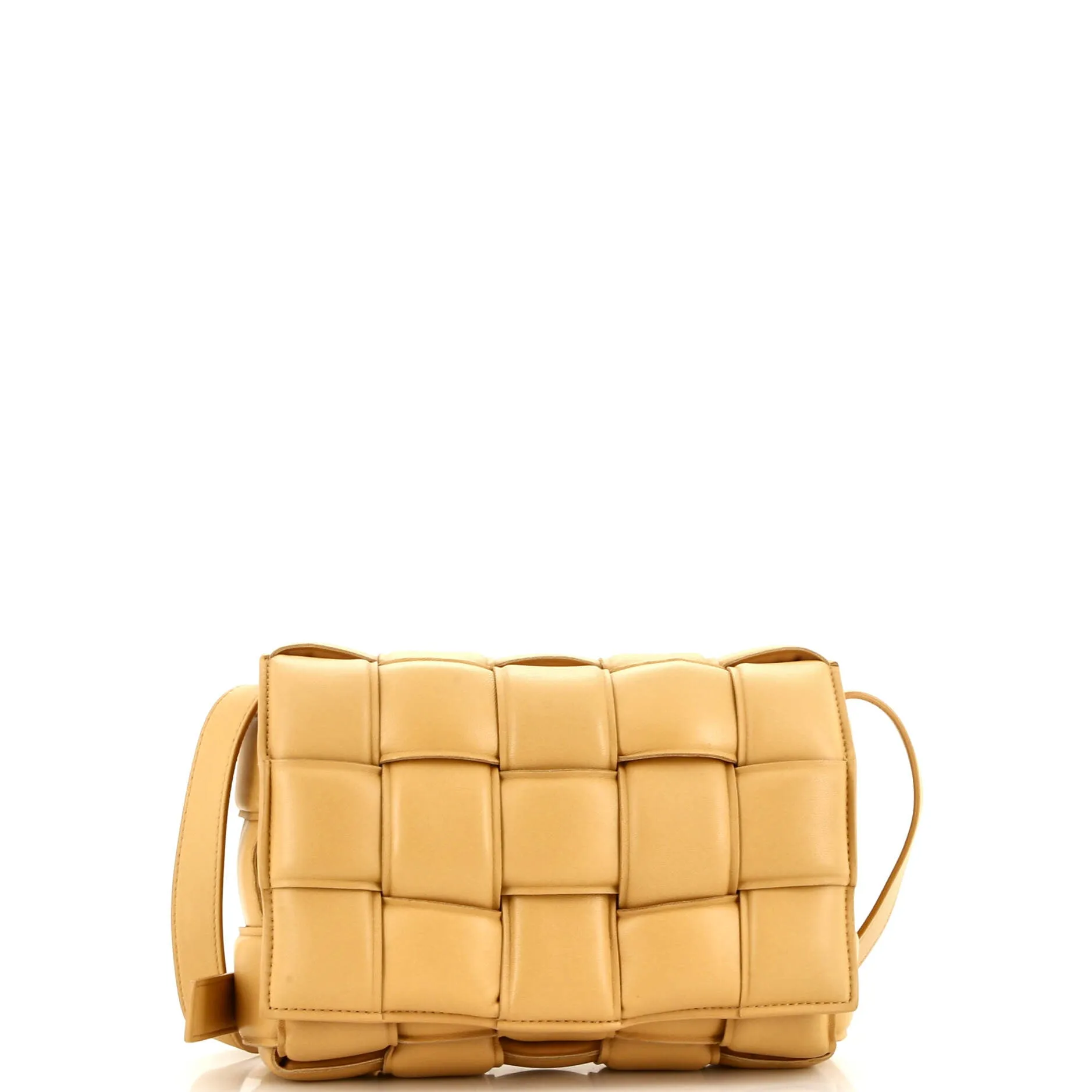 Cassette Crossbody Bag Padded Maxi Intrecciato Leather Small