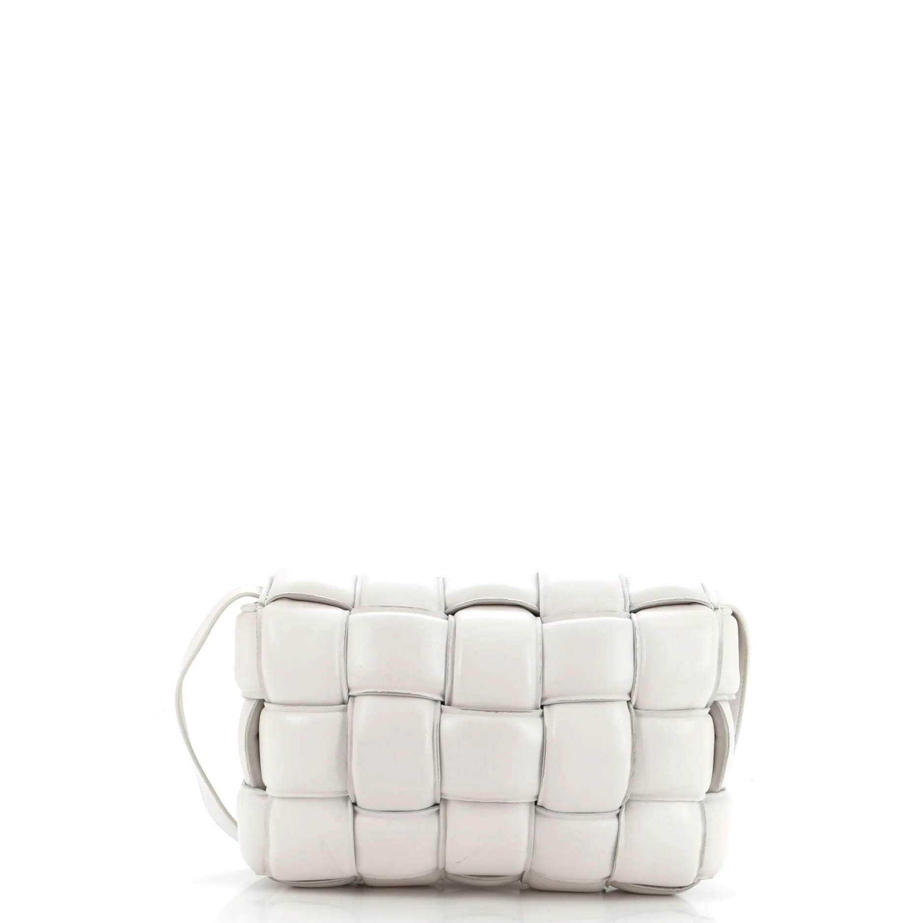Cassette Crossbody Bag Padded Maxi Intrecciato Leather Small