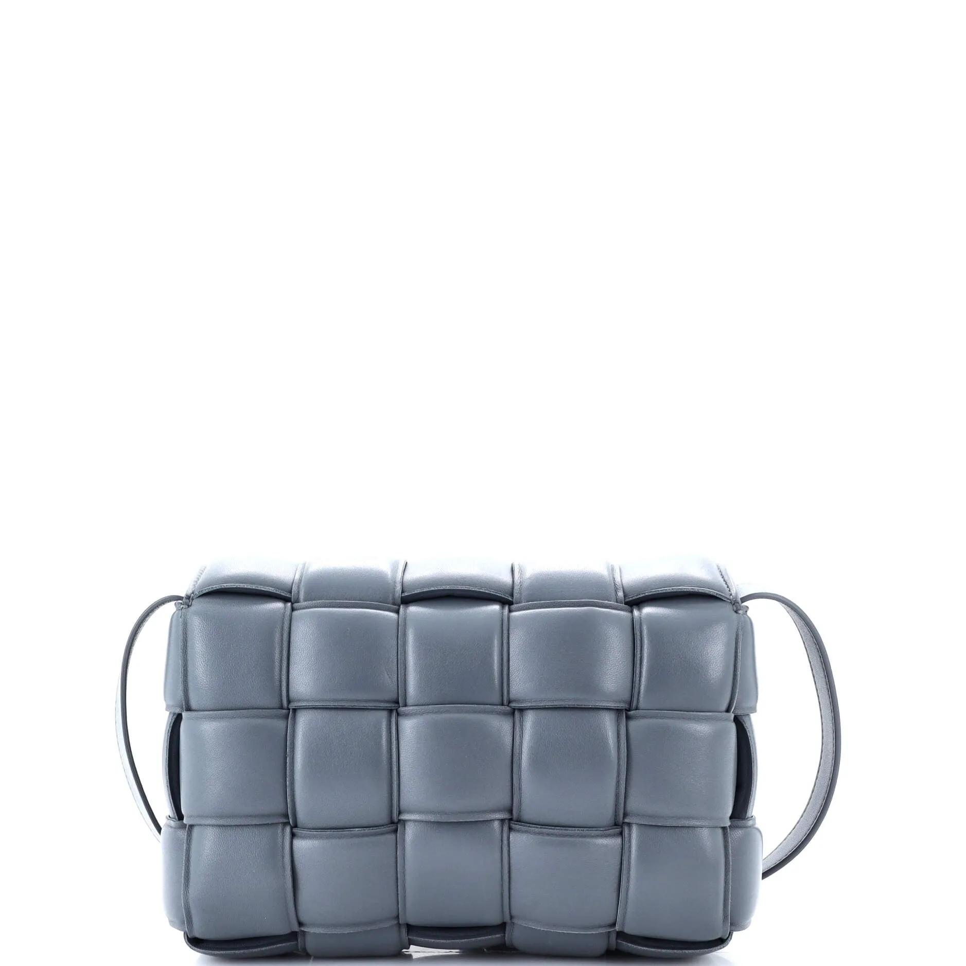 Cassette Crossbody Bag Padded Maxi Intrecciato Leather Small