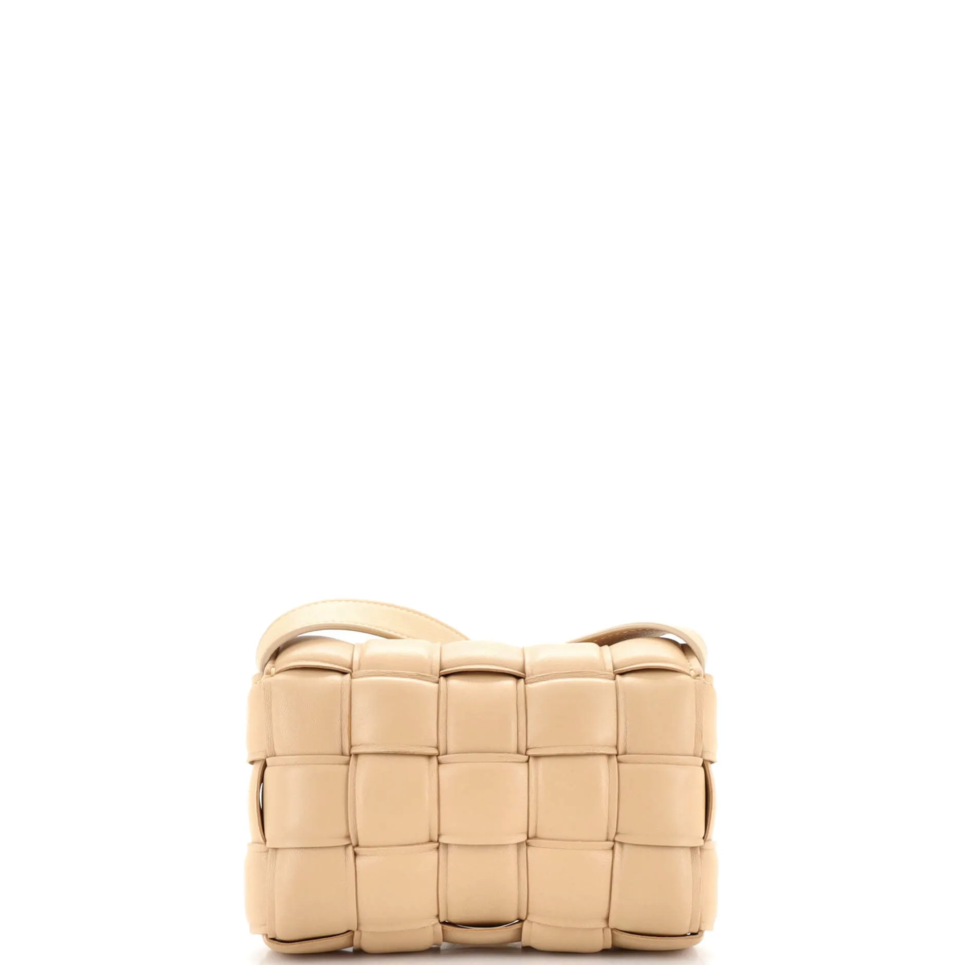 Cassette Crossbody Bag Padded Maxi Intrecciato Leather Small