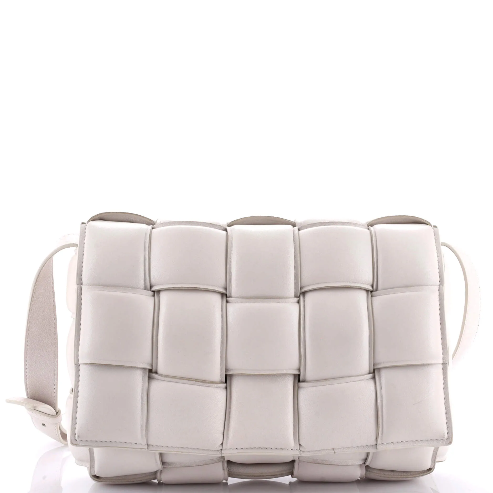 Cassette Crossbody Bag Padded Maxi Intrecciato Leather