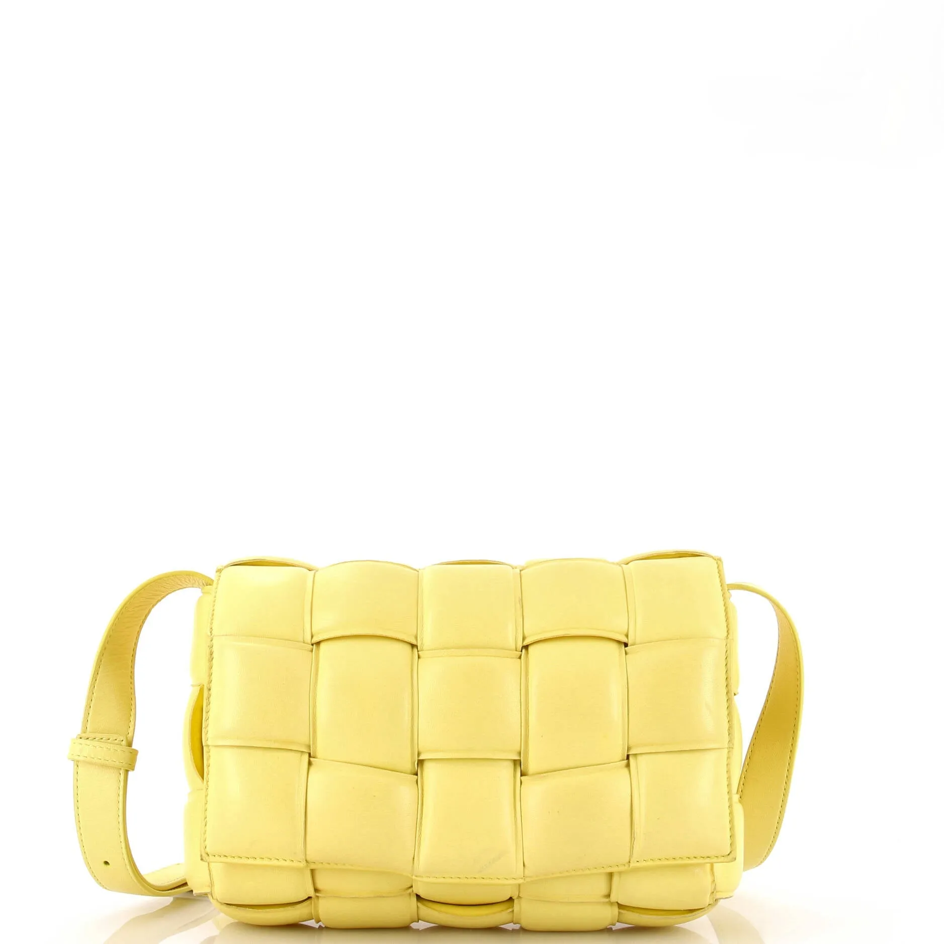 Cassette Crossbody Bag Padded Maxi Intrecciato Leather