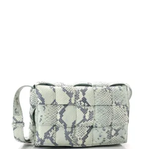 Cassette Crossbody Bag Padded Maxi Intrecciato Python Embossed Leather anti-theft crossbody bags sale