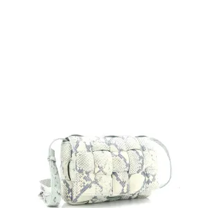 Cassette Crossbody Bag Padded Maxi Intrecciato Python Embossed Leather anti-theft crossbody bags sale