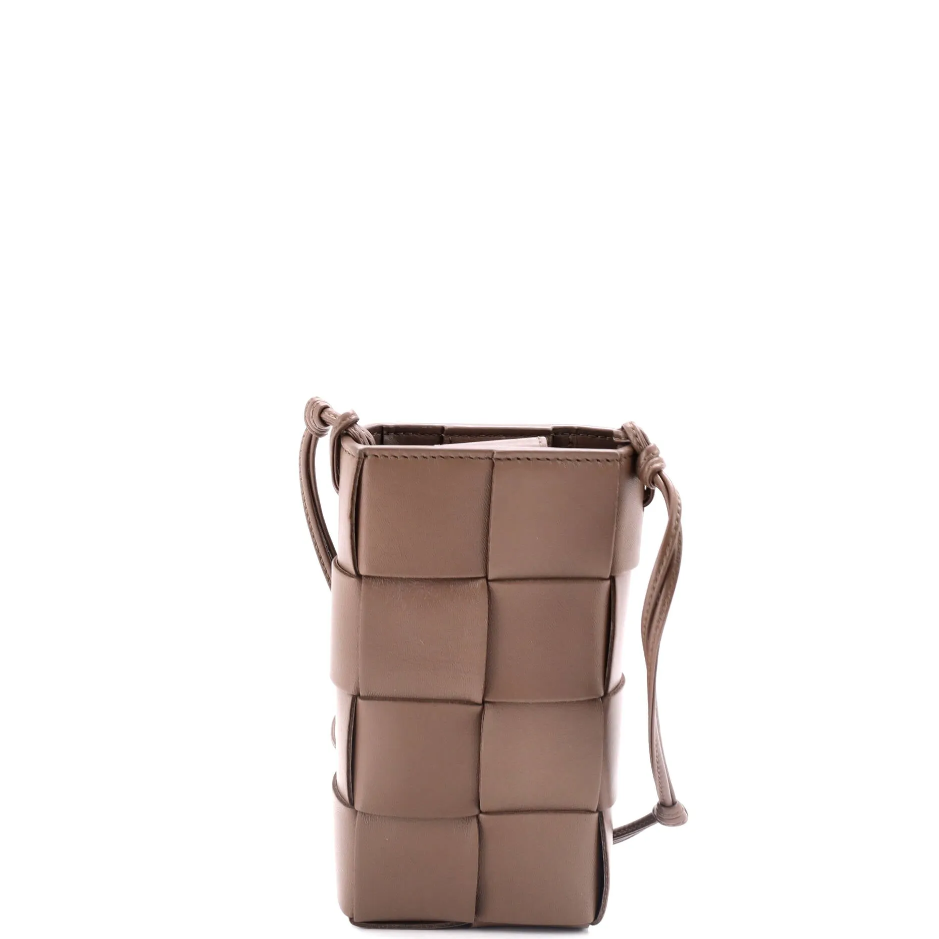 Cassette Phone Holder Crossbody Bag Maxi Intrecciato Leather