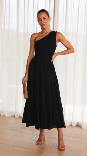 Cassy Midi Dress - Black,prom dresses,wedding guest dresses,homecoming dresses,bridesmaid dresses,cocktail dresses,women clothing,summer dresses,formal dresses,sundresses,mother of the bride dresses,quince clothing,bodycon dress,dress casual,dress design,d
