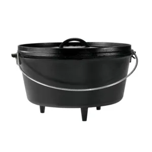 Cast Iron Deep Camp Dutch Oven - 8Qt (12in) portable camping kitchen set discount camping cookware kit sale olding camp kitchen box clearance